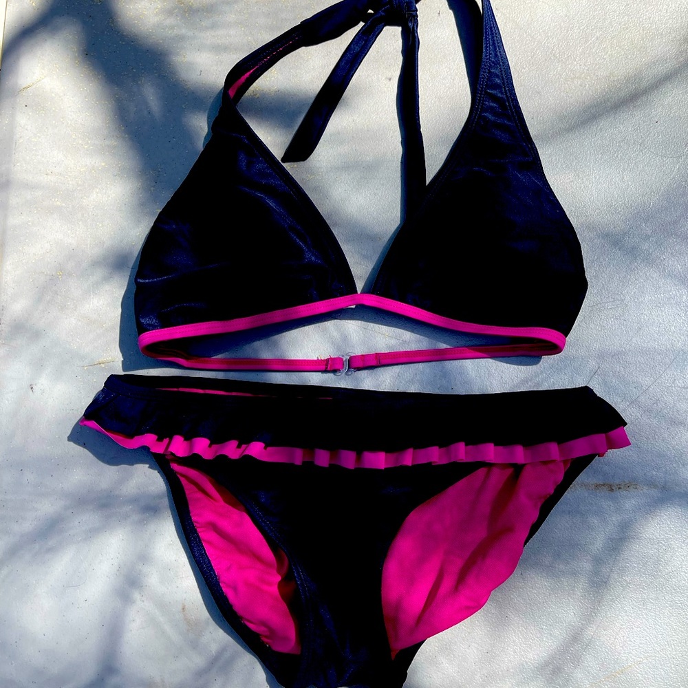 Xhileration bikini navy and pink